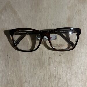 Flower FLR6005 231 Brown Eyeglass Frames 52 16 135 NWT $88 MSRP